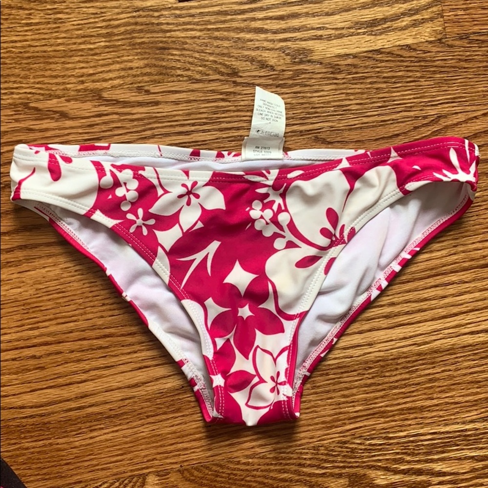 Hibiscus print bikini bottoms